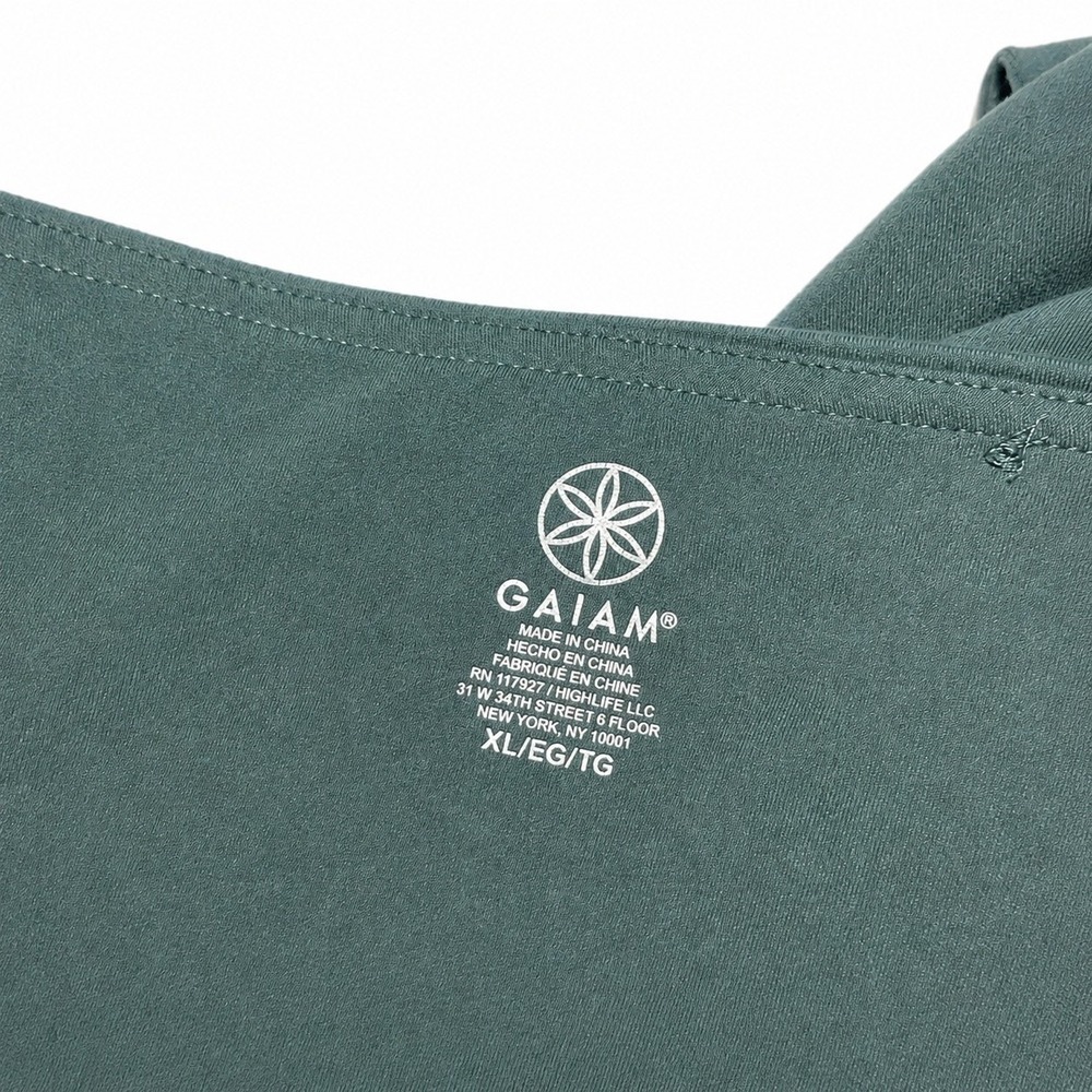 GAIAM Flare Yoga Pants Women Extra Large Green High Rise Pockets Athleisure - Picture 4 of 14